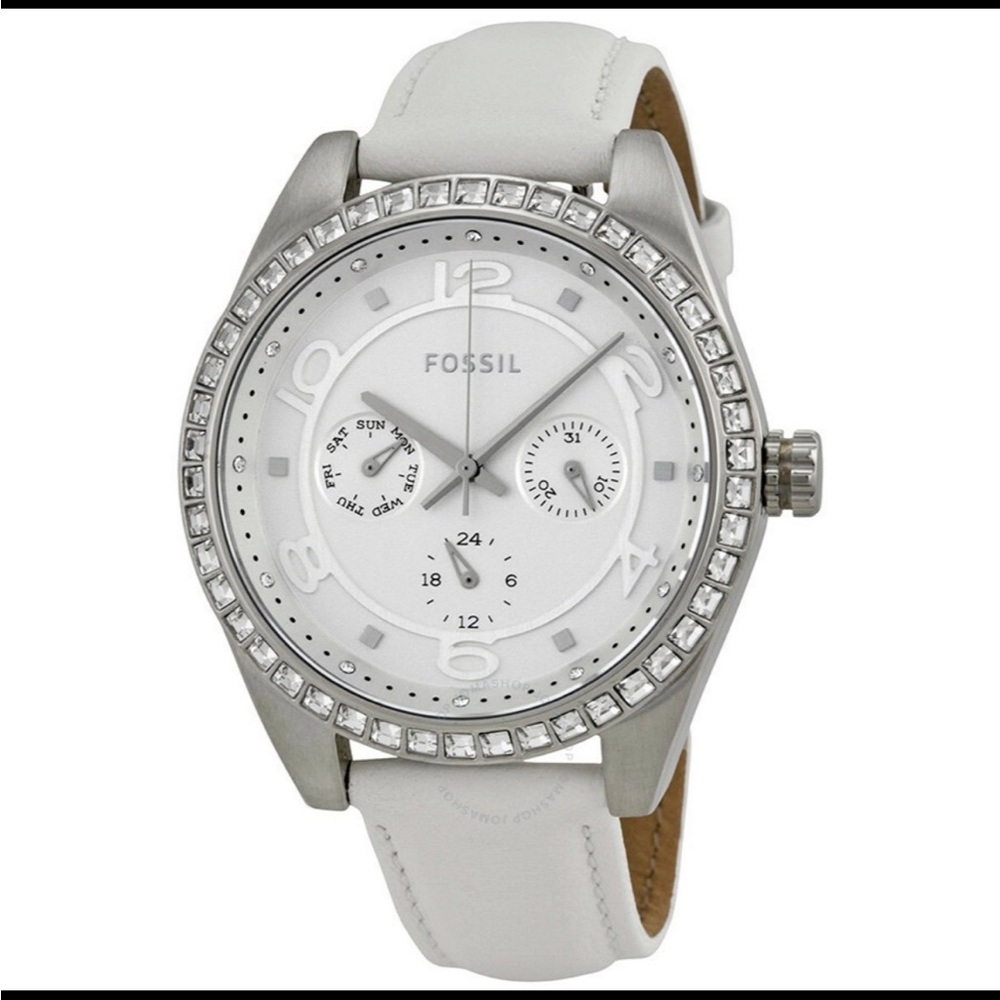 Fossil Women's Silver and White Watch